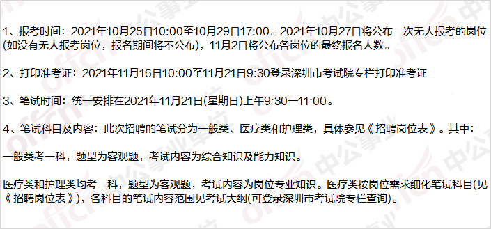 深圳市事业单位编制考试