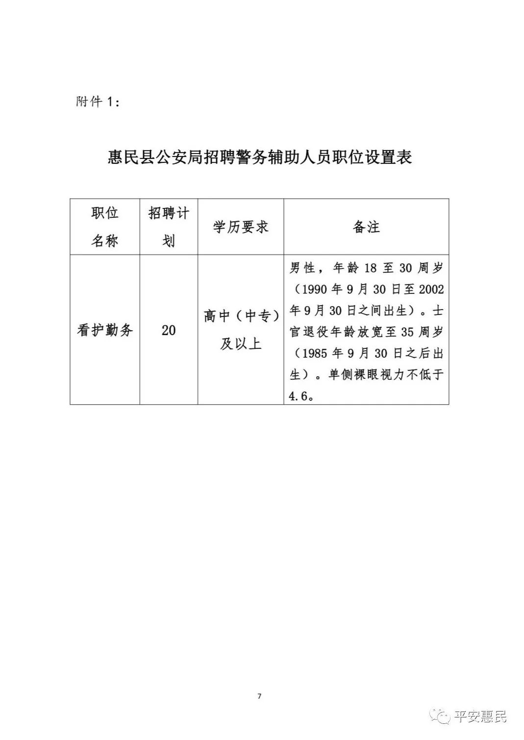 公安公务员招考简章