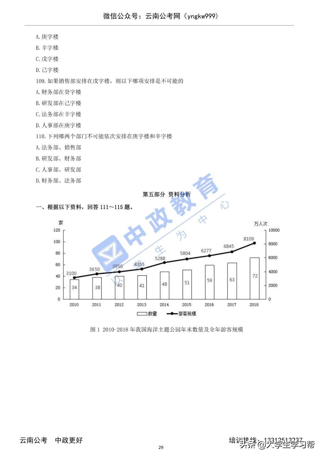 公务员行测考试真题及答案